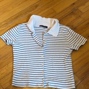 Collared brandy button up t shirt